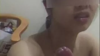 My lover sucks cock skillfully