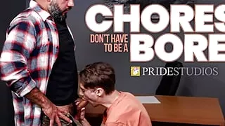 Hairy Stepdad Barebacks His Stepson To Do His Chores