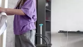 I the Cleaning Lady to Show Her Charms and Have Sex