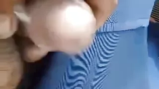 Newly installed earring on my dick and almost got caught by my room mate