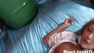 Slutty Rina Umemiya Squirms as 2 Hardcore Males Invade Her Holes in an Uncensored JAV Threesome!