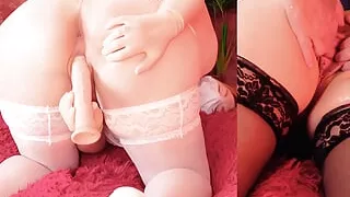 Stretching Her Pussy Wide and Deep for Pleasure! Pierced Pussy Fisted