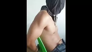 Straight guy is strapped