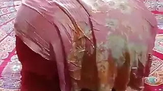 Bangladeshi Village Aunty Showing Her Big Ass To Her Debor