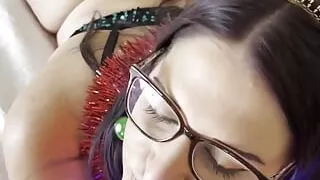 Christmas Suck and Fuck Cum Facial