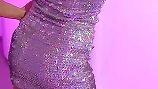 Silver Dress for a Strio Tease - Softcore