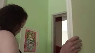 A threesome with a slutty mature woman with firm tits and