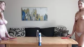 A fucking dildo machine used after a game of strip table tennis