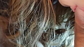 What a great facial sucking dick all day long