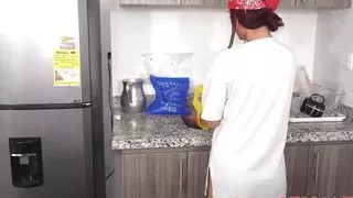 Cute Latina Maid Drilled Hard by Her Master Got Creampie