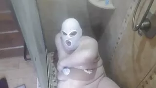 FatAssSmallDick uses whip cream on himself in the shower