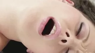 8teenhub - Sexy, Long Curly Haired Brunette Has Wild Orgasms in Bed with Her Pink Vibrator.