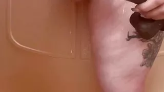 BBC Dildo Shower Fuck