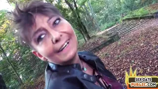 Real Pulled Granny Gives Outdoor Head