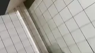 Strip and Cum in Public Toilet Part 1