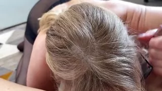 Blonde Mature Diana Douglas Can't Get Enough of Sucking Cock When I Watch Her in Pantyhose