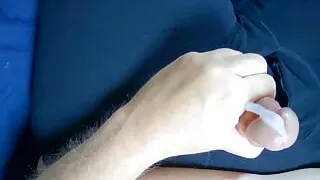 Another View Of My Jerking My Smooth Cock