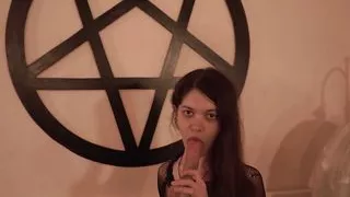 getting naughty with my big realistic dildo