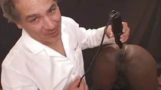Ass Probe Black Chick Cum Mouth Wild Dr Electro Bondage Playtime!