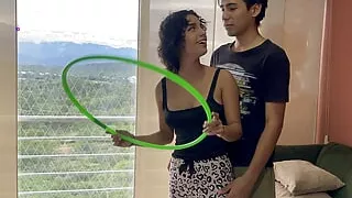 I help my little stepsister with her aerobics classes and end up her really rich and hard.