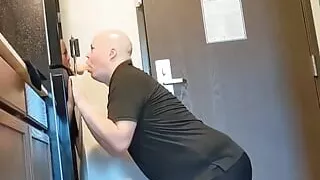 Micheal Ray Berry practices on the Deep Throat Trainer