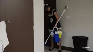 Ein Gast fickt das Hausmädchen geil durch