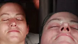 Dirty Dees taking more amateur homemade huge double cum loads to the face