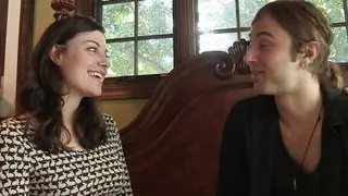 Stepbrother fucks his naughty stepsister in the bathroom while his girlfriend is in the next room