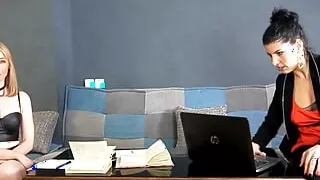 He fucks the blonde office assistant with his tiny dick