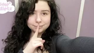 SCHOOL BATHROOM - VIRGIN-TEEN gets caught being sneaky!!!