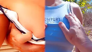 WIFEY getting her perfect tits grabbed COMPILATION