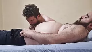 Hairy bear fucks my ass and fills it with cum until I cum (Teaser)