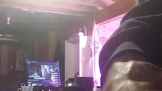 Futanari Voring Rod into Giant Hairy Cock in Tornado Shelter at Work