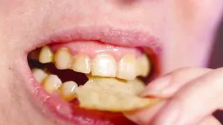 Eating Chips Close up