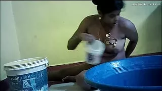 Indian village house wife bathing ass sexy wife