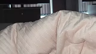 Step mom in bed handjob step son big cock in erection