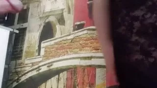 blowjob and full pussy of cum after sex with son-in-law