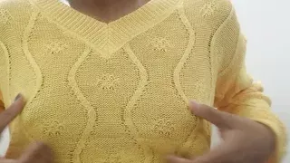 Her pussy is leaking as she fondles herself. Masturbation of creamy wet pussy to throbbing orgasm close-up.