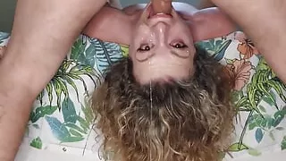 MILF Gets Messy Upside Down Face Fuck - Anati Brown