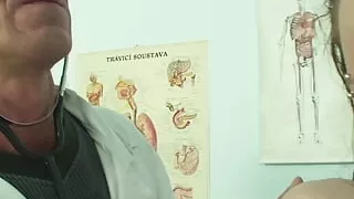 Hot brunette with small natural tits lets her tight shaved