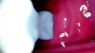 Camera deep inside records female orgasm