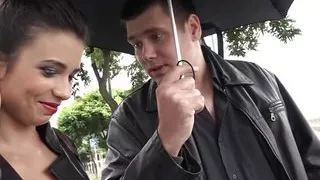 Cum Eating Cuck Performs His Duty While Mira Cuckold Takes BBC in Ass