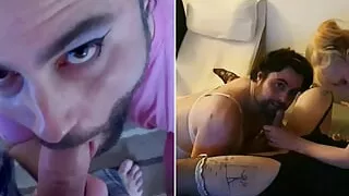 Transformed husband into a slut and four more cocks and two dominatrixes