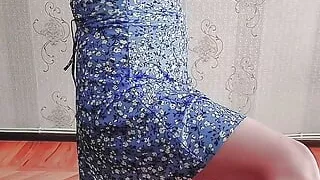 Cute Slim Ladyboy Homemade Sexy Performance Short Shorts Cute Bra White Body Shemale Booty Femboy Bi