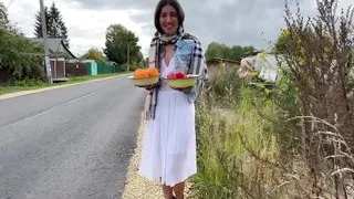 Fucked a Village Girl in Her Garden While Her Husband Was Not at Home