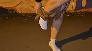 Naked piss in public