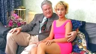 Slutty German blonde fucks older dude