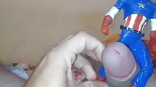 Exotic tools to stimulate the dick, garlic kneader and Captain America.