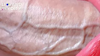 Close-up: Red Lips, Veiny Dick and Much Cum - Goddess Amy