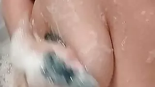 Bath time soapy boobs